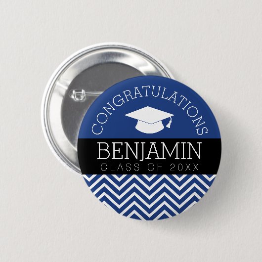 卒業おめでとうございますカラーを編集 缶バッジ (正面&裏面)