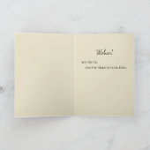 卒業おめでとうございますグリーン&オレンジスパークル カード (内部)