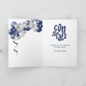 卒業おめでとうございますネイビーバルーン カード (内部)