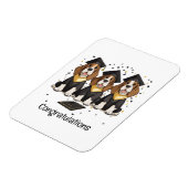 卒業おめでとうございますバセットハウンドッグ マグネット (左側)