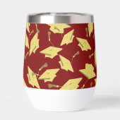 卒業おめでとうございますパーソナライズされたマルーン金ゴールド (背面)