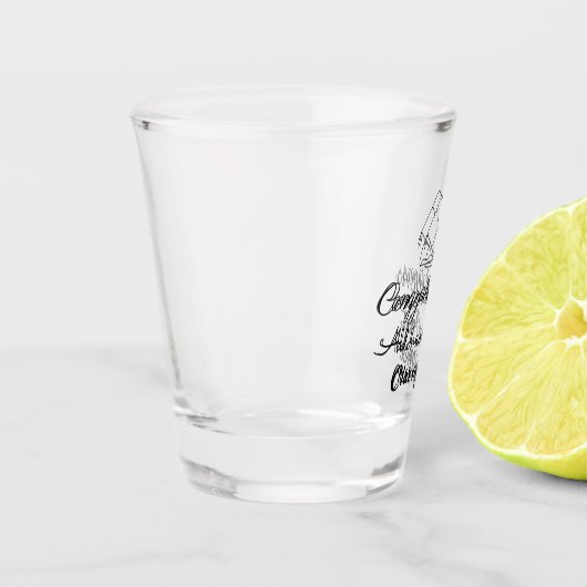 卒業おめでとうございます名前文字年クラス ショットグラス (左)