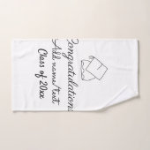 卒業おめでとうございます名前文字年クラス ハンドタオル (ハンドタオル)