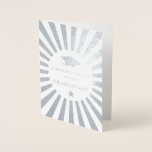 卒業おめでとうございます日が差すこと 箔カード