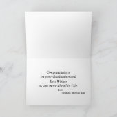 卒業おめでとうございます誇りを持ったカスタム カード (内部)