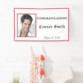 卒業おめでとうございます赤いバナー 横断幕 (インサイチュ)