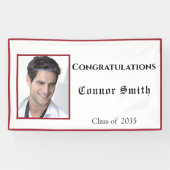 卒業おめでとうございます赤いバナー 横断幕 (横)