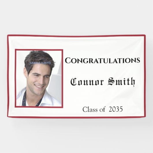 卒業おめでとうございます赤いバナー 横断幕 (横)