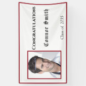 卒業おめでとうございます赤いバナー 横断幕 (縦)