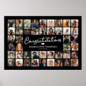 卒業おめでとうございます44フォトコラージュ ポスター (正面)