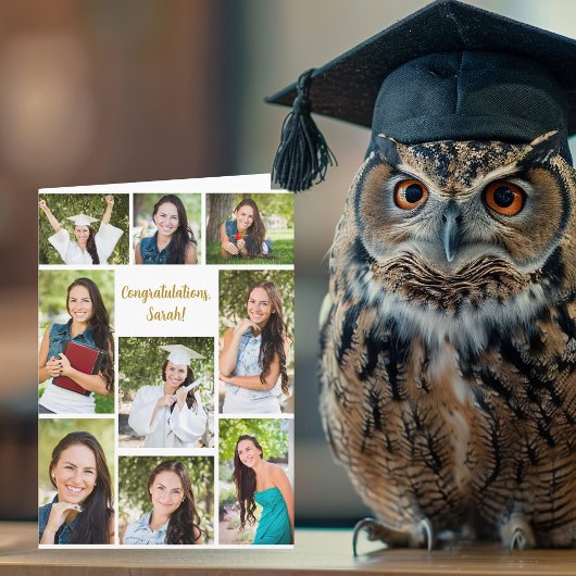 卒業おめでとうございます9写真コラージュ カード