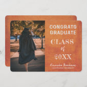 卒業おめでとうございます カード 招待状 (正面/裏面)