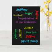 卒業おめでとうございます、グリーティングカード カード (黄色い花)