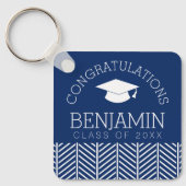 卒業おめでとうございます – パーティーはカラーを編集できる キーホルダー (正面)