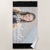 卒業おめでとうございます ビーチタオル (正面)