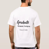 卒業おめでとうございます 名前 日付 年 学年 大学 Tシャツ (裏面)