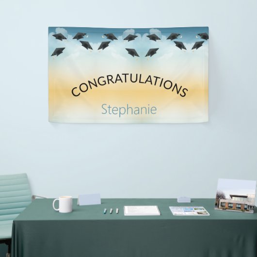 卒業おめでとうござシンプルいます 横断幕 (トレードショー)