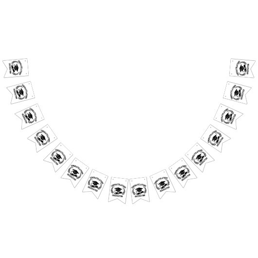 卒業おめでとうのガーランドバナー バンティングフラッグ (全)