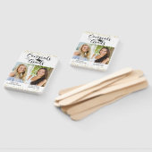 卒業おめでとうのグラデーションへの2枚の写真 ハンドファン (組立なし)