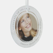 卒業おめでとうの写真 ガラスオーナメント (正面右)