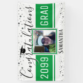 卒業おめでとうエレガント，フォトグリーン 横断幕 (縦)