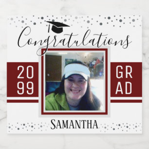 卒業おめでとうエレガント，フォトワイン ビールラベル