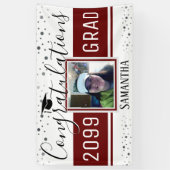 卒業おめでとうエレガント，フォトワイン 横断幕 (縦)