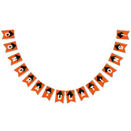 卒業おめでとうオレンジ バンティングフラッグ