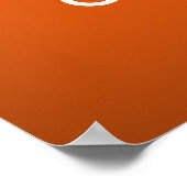 卒業おめでとうオレンジ、ブラック&ホワイト卒業 ポスター (角)