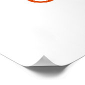 卒業おめでとうオレンジ、ホワイト、ブラック卒業 ポスター (角)