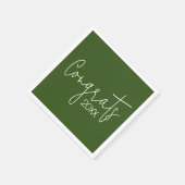 卒業おめでとうオングリーン スタンダードカクテルナプキン (角)