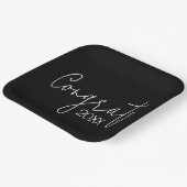 卒業おめでとうオンブラック ペーパープレート (傾斜あり)