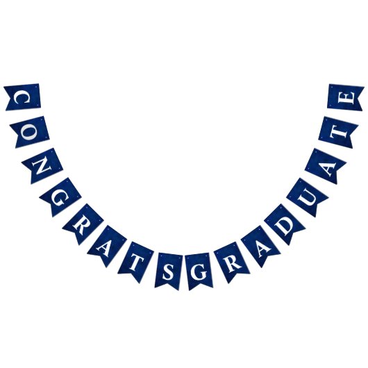 卒業おめでとうオン青 バンティングフラッグ (全)