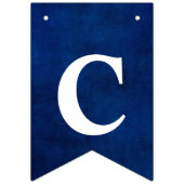 卒業おめでとうオン青 バンティングフラッグ (第1の旗)