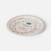 卒業おめでとうガーリー ペーパープレート (アングル)