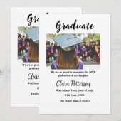 卒業おめでとうクラス20xxアナウンス用 招待状 (正面/裏面)