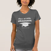 卒業おめでとうクラス ホワイトハット クラス年度 Tシャツ (正面)
