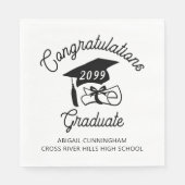 卒業おめでとうグラッドキャップカスタムディプロマ色 スタンダードランチョンナプキン (正面)