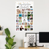 卒業おめでとうグラード35フォトコラージスクリプト ポスター (ホームオフィス)