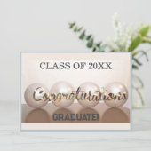 卒業おめでとうシルバー風船 招待状 (スタンド正面)