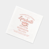 卒業おめでとうスタイリッシュモダン。 箔ナプキン (左)