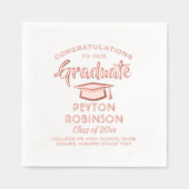 卒業おめでとうスタイリッシュモダン。 箔ナプキン (正面)