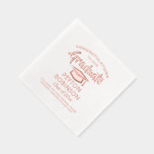 卒業おめでとうスタイリッシュモダン。 箔ナプキン (右)