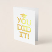 卒業おめでとうタイプはっきりしただ 箔カード (正面)