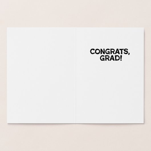 卒業おめでとうタイプはっきりしただ 箔カード (内部)