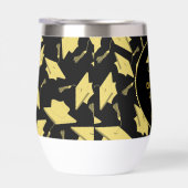 卒業おめでとうパーソナライズされたブラック金ゴールド (右面)