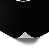 卒業おめでとうブラック金ゴールドイエローとホワイト ポスター (角)