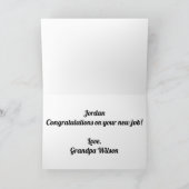 卒業おめでとうプロモーション新入社 カード (内部)