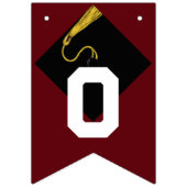 卒業おめでとうマルーン バンティングフラッグ (第2の旗)