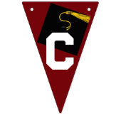 卒業おめでとうマルーン バンティングフラッグ (第1の旗)